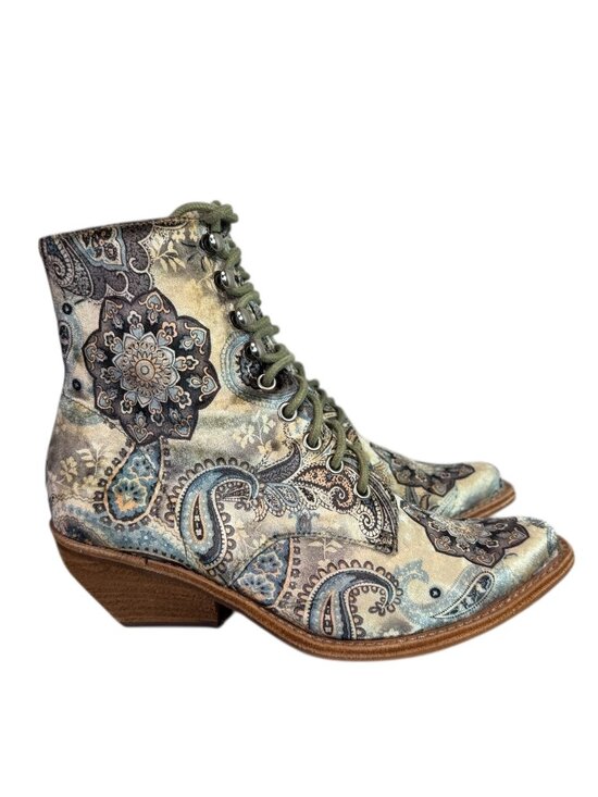 Jeffrey Campbell x Free People Elmcroft Ankle Boots Lace Up $200 Size 6.5 - Picture 2 of 10